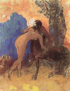 Odilon Redon : Struggle between Woman and Centaur